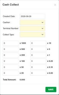 Cash Collect window